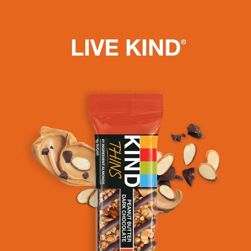 slide 8 of 9, KIND Thins Peanut Butter Dark Chocolate - 7.4oz/10ct, 7.4 oz, 10 ct