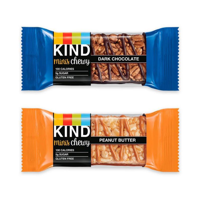 slide 5 of 7, KIND Mini Chewy Peanut Butter + Dark Chocolate - 16oz/20ct, 20 ct; 16 oz