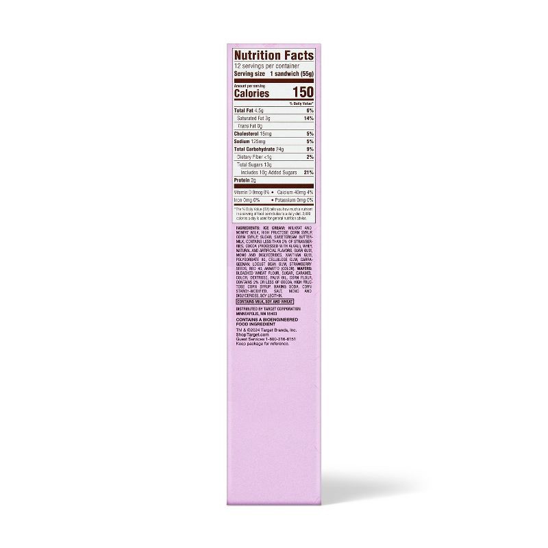 slide 2 of 3, Neapolitan Ice Cream Sandwiches - 12pk/42 fl oz - Favorite Day™, 12 ct, 42 fl oz