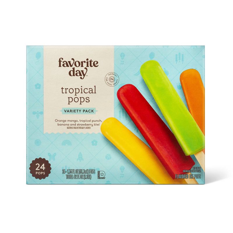 slide 1 of 3, Tropical Frozen Pops - 42oz/24ct - Favorite Day™, 42 oz, 24 ct