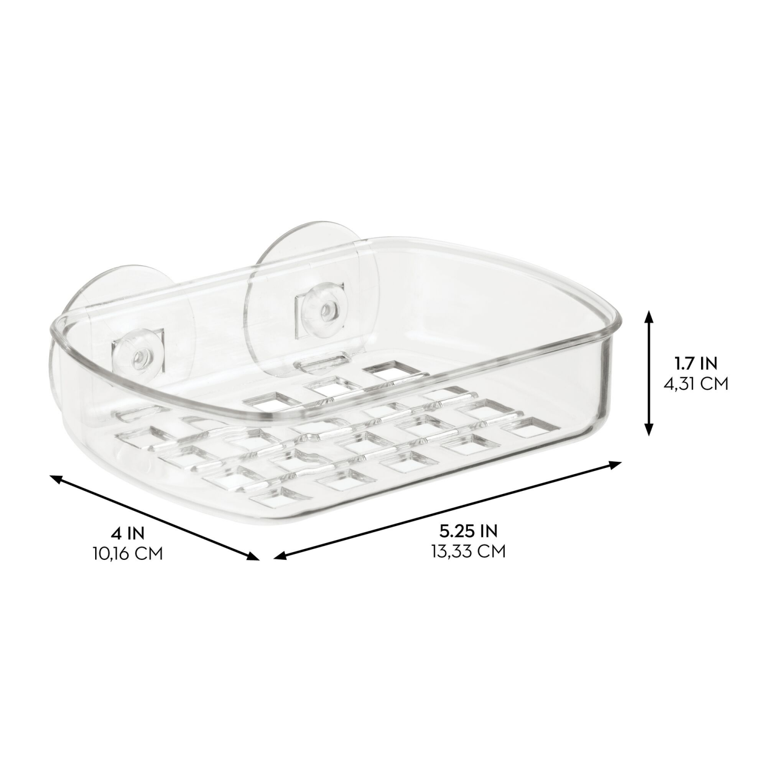 slide 2 of 5, iDesign Suction Soap Dish 1 ea, 1 ct