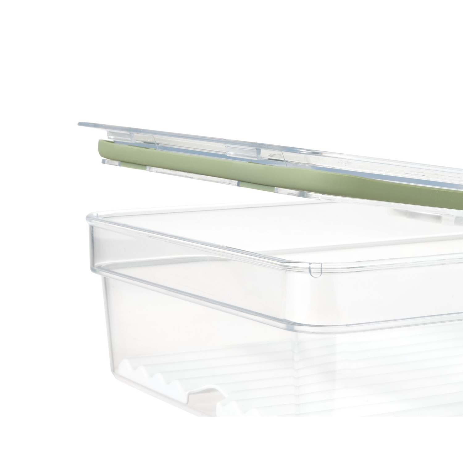 slide 3 of 7, iD Fresh Short Bin with Insert Tray, Large, Clear, 1 ct