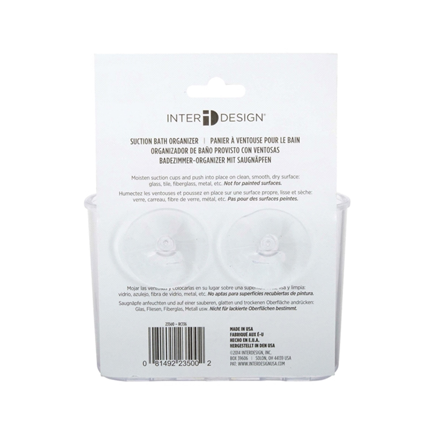 slide 4 of 5, InterDesign Suction Bath Organizer Caddy, Clear, 1 ct