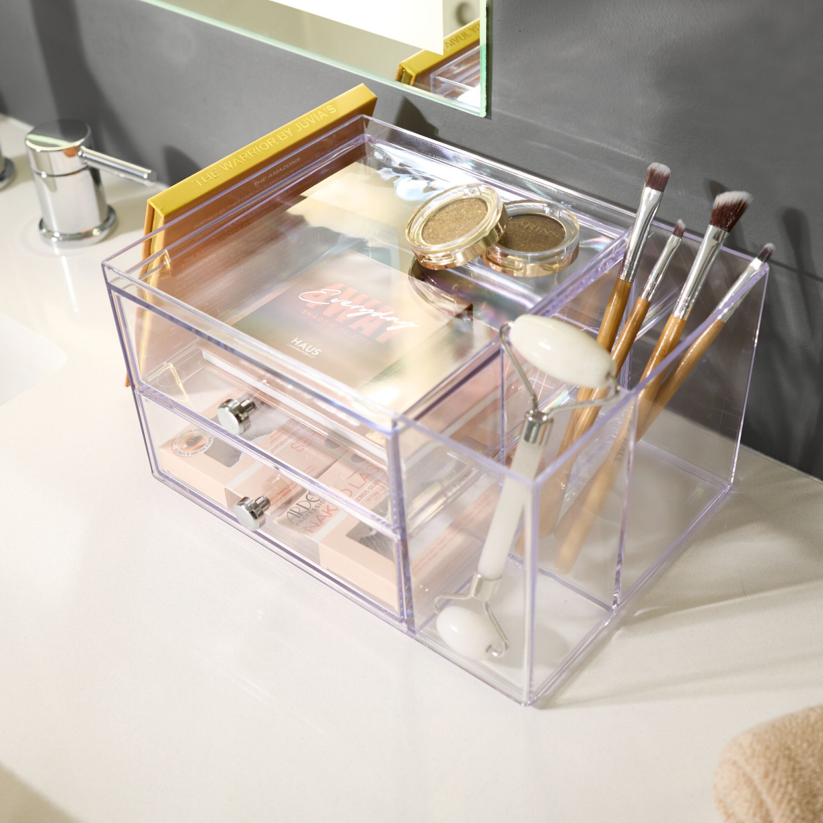 slide 5 of 8, InterDesign Idesign 2-Drawer Side Organizer - Clear, 1 ct