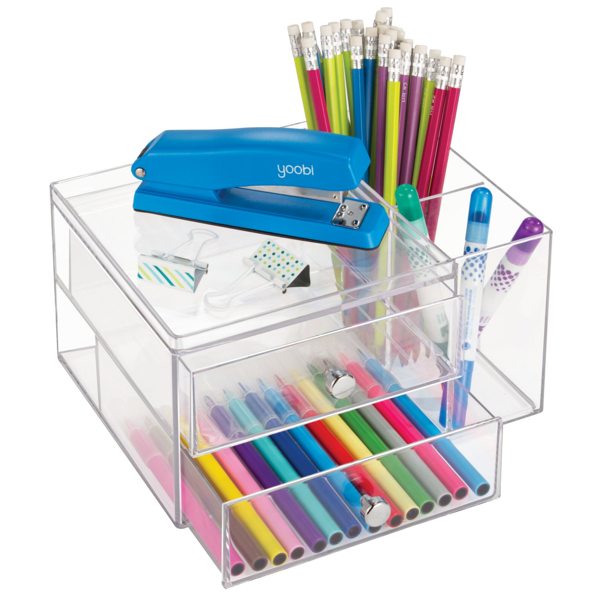 slide 6 of 8, InterDesign Idesign 2-Drawer Side Organizer - Clear, 1 ct