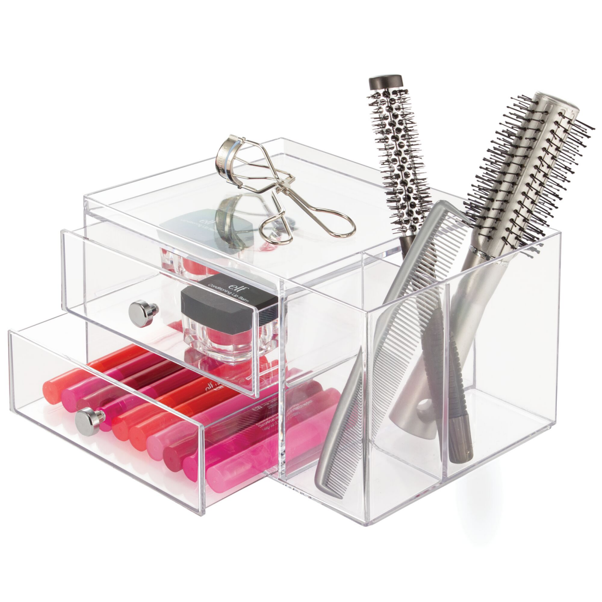 slide 8 of 8, InterDesign Idesign 2-Drawer Side Organizer - Clear, 1 ct