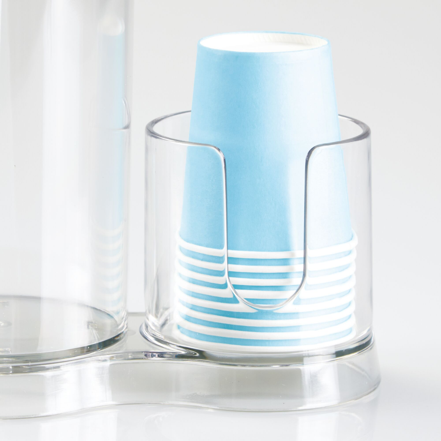 slide 3 of 6, Clear Brushed Clarity Mouthwash Caddy, 1 ct