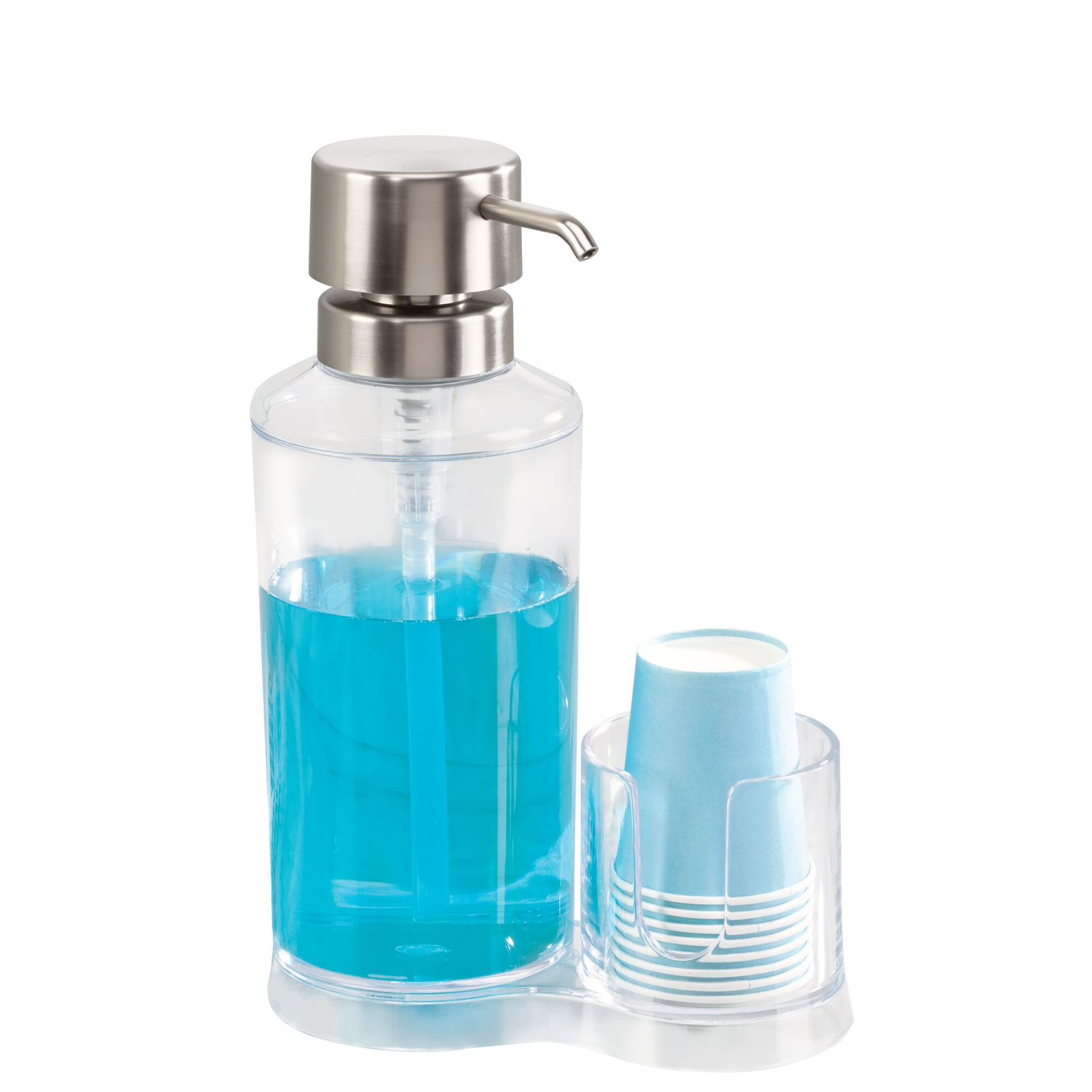 slide 4 of 6, Clear Brushed Clarity Mouthwash Caddy, 1 ct