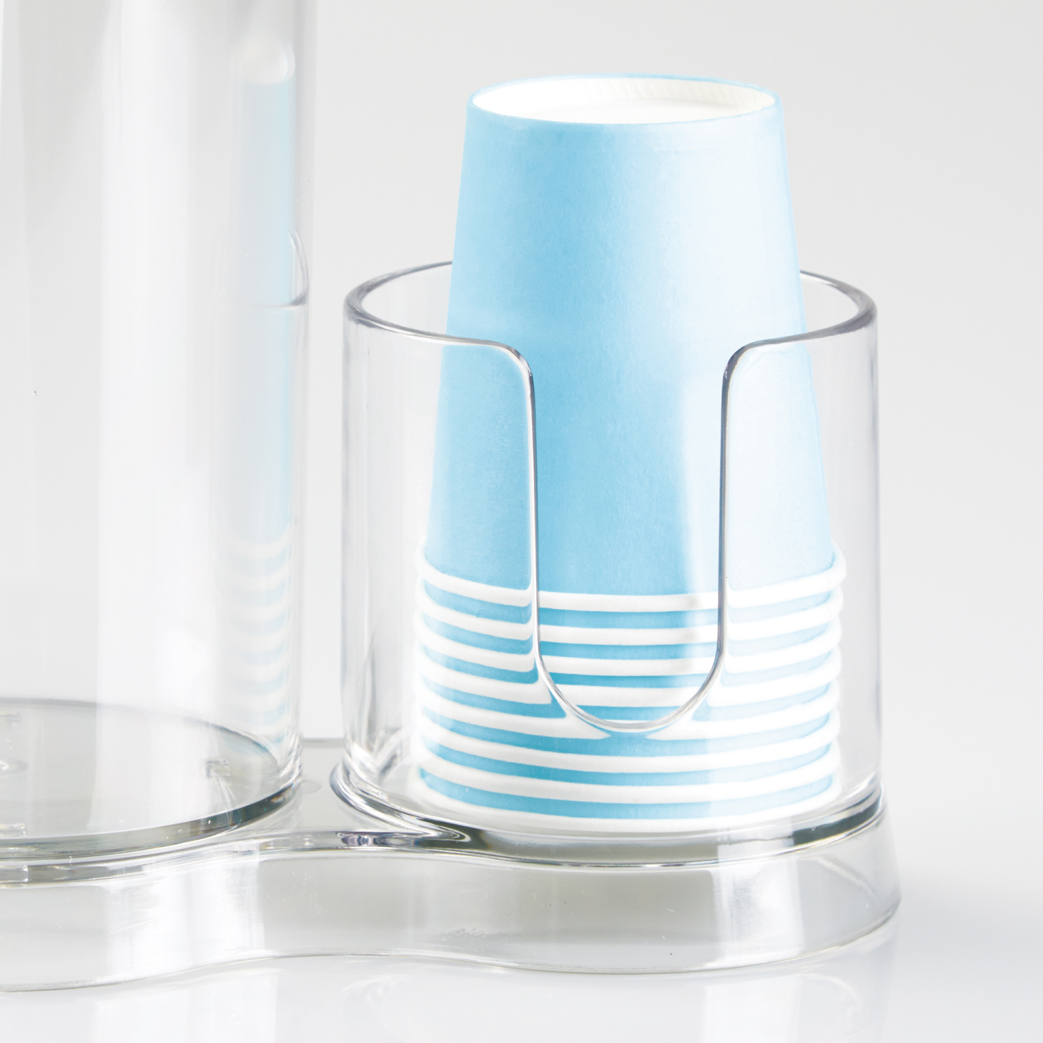 slide 6 of 6, Clear Brushed Clarity Mouthwash Caddy, 1 ct