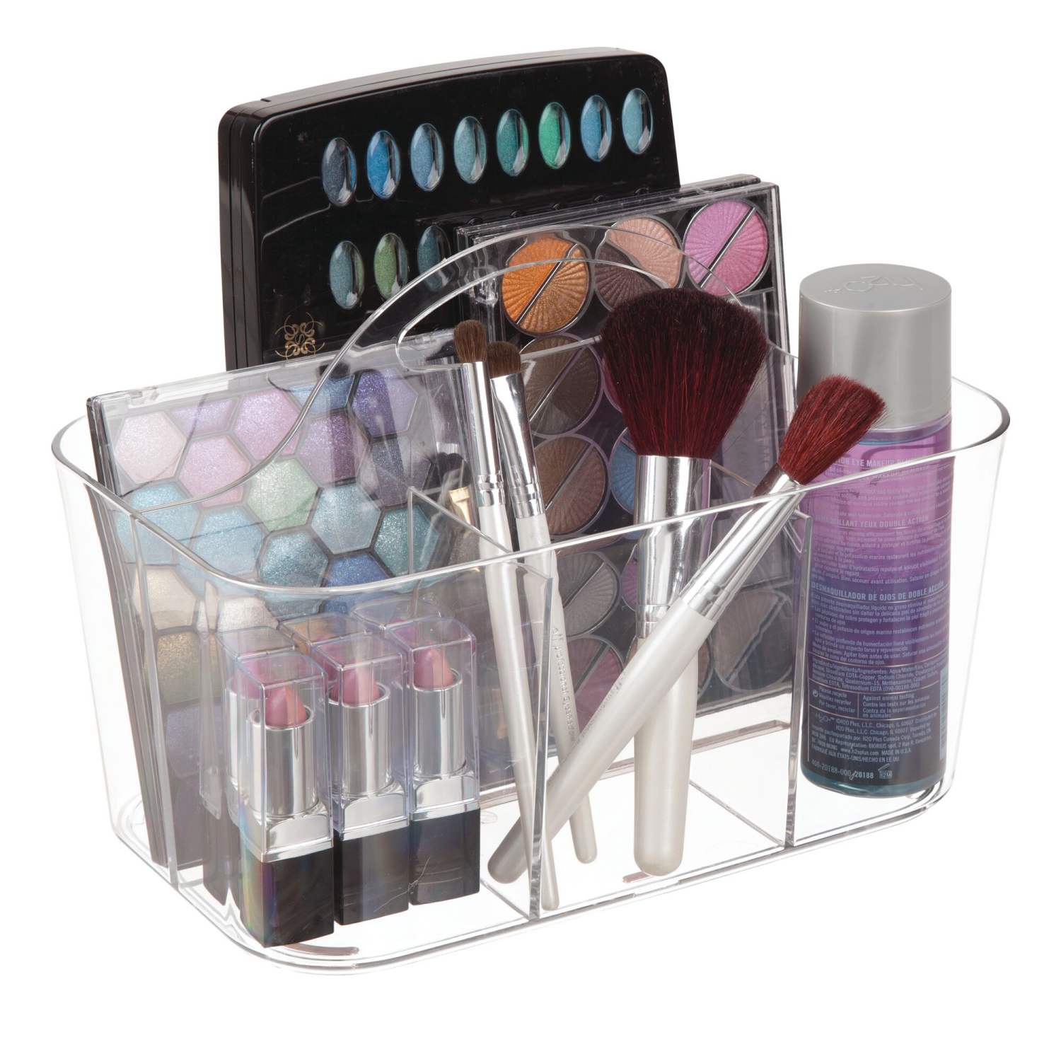 slide 2 of 8, Clear Clarity Caddy, 4 compartments, 1 ct