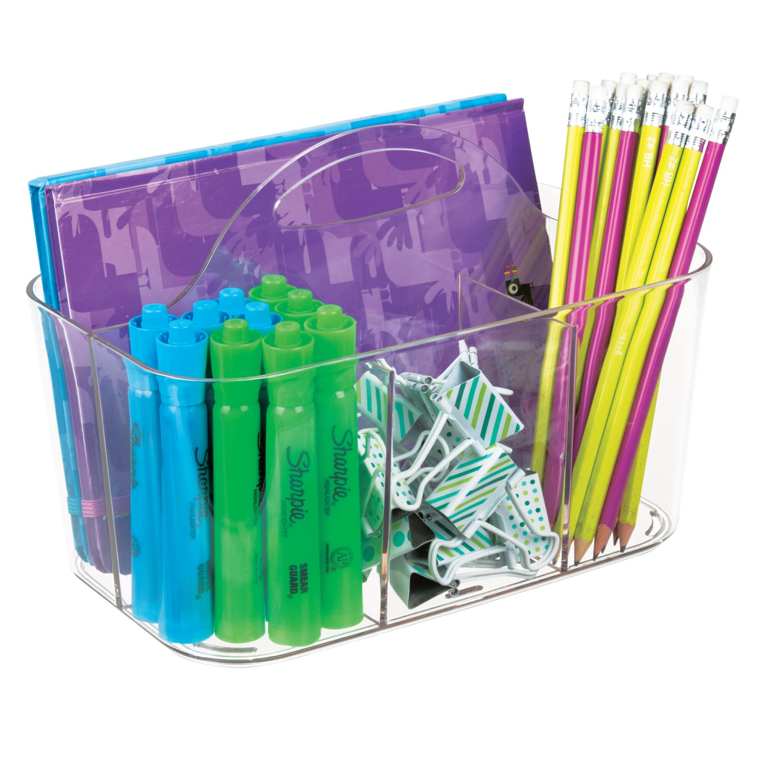 slide 5 of 8, Clear Clarity Caddy, 4 compartments, 1 ct