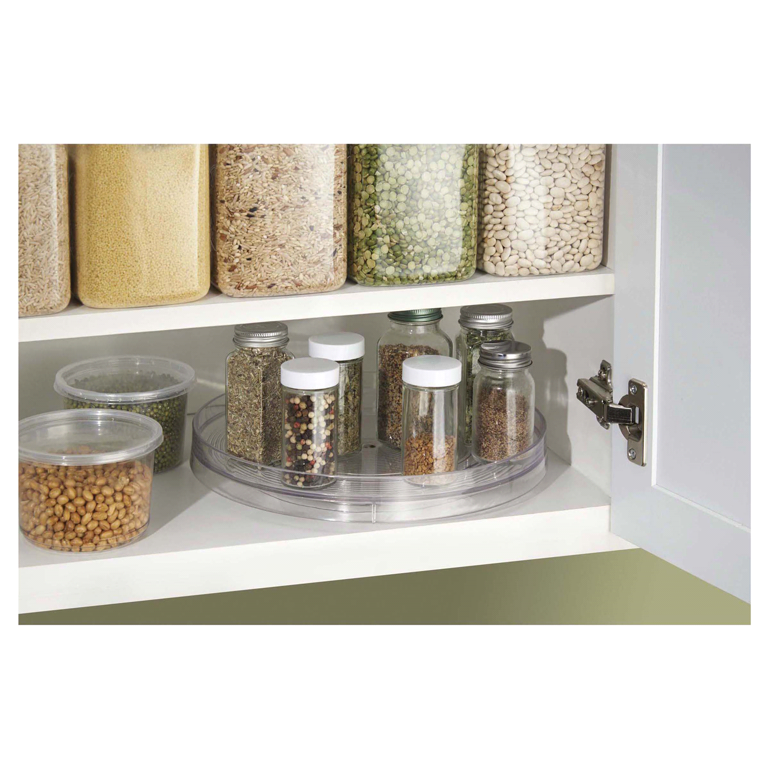 slide 3 of 4, InterDesign Linus Lazy Susan Turntable - Clear (Medium), 11 in