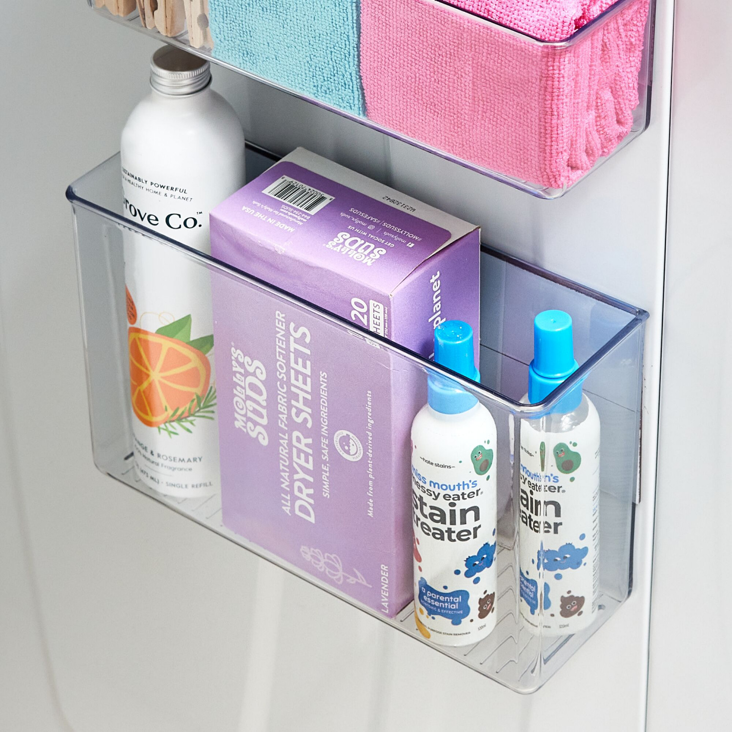 slide 6 of 6, iDesign Magnetic Laundry Bin, Large, Clear, 1 ct