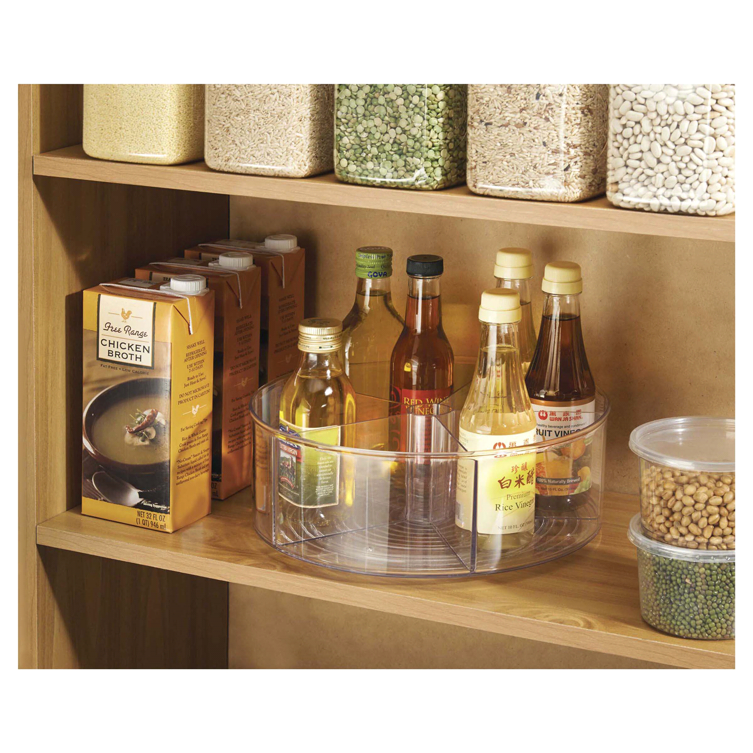 slide 3 of 5, iDesign Divided Turntable, 9", 9 in