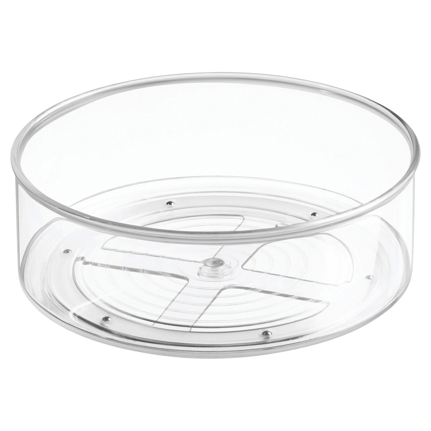 slide 1 of 1, InterDesign Lazy Susan Turntable Spice Organizer Bin for Kitchen Pantry, Cabinet, Countertops - Clear, 1 ct
