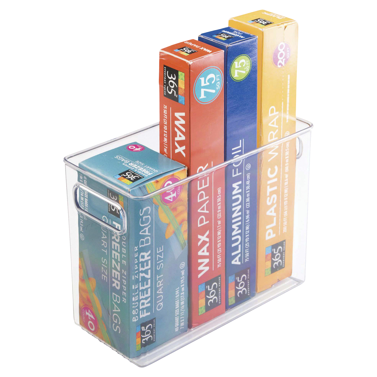 slide 2 of 4, InterDesign Fridge And Pantry Plastic Storage Binz - Clear (8''), 1 ct