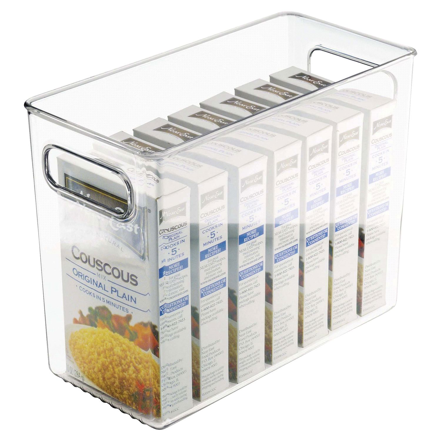 slide 3 of 4, InterDesign Fridge And Pantry Plastic Storage Binz - Clear (8''), 1 ct