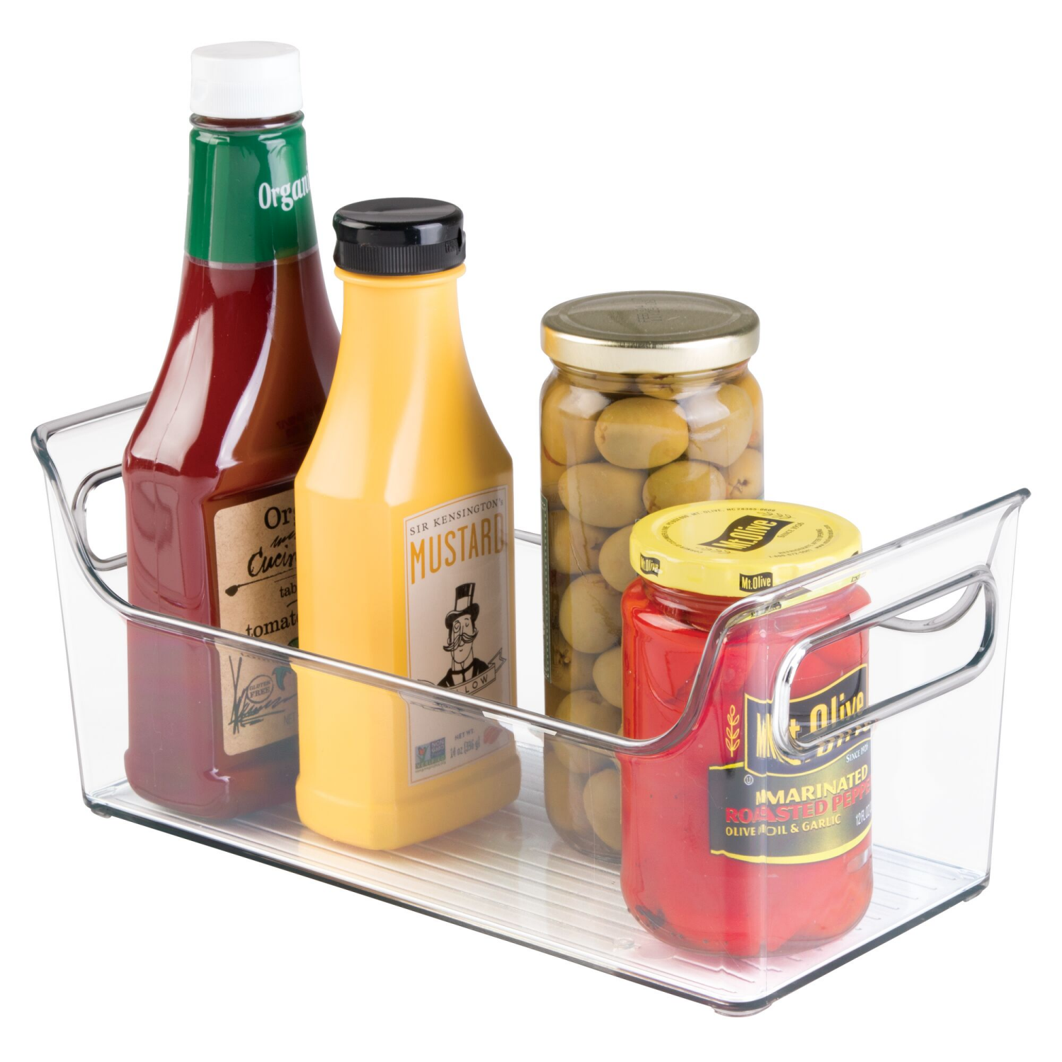 slide 2 of 5, InterDesign Clear Fridge Binz Portable Condiment Caddy, 1 ct