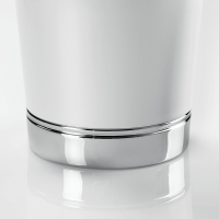 slide 6 of 9, Interdesign York Waste Can, White & Chrome, 1 ct