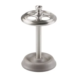InterDesign York Brushed Nickel Ceramic Toothbrush Holder - Matte Gray/Silver