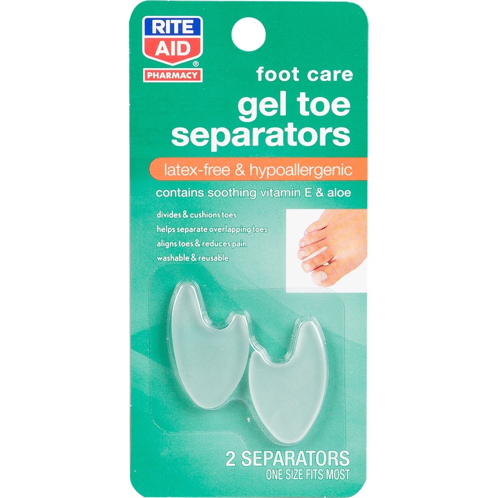 slide 1 of 1, Rite Aid Ra Toe Seperator Gel, 2 ct