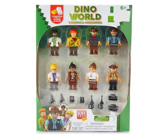 slide 1 of 1, Block Tech Dino World 16-Piece Figure & Accessory Set, 1 ct