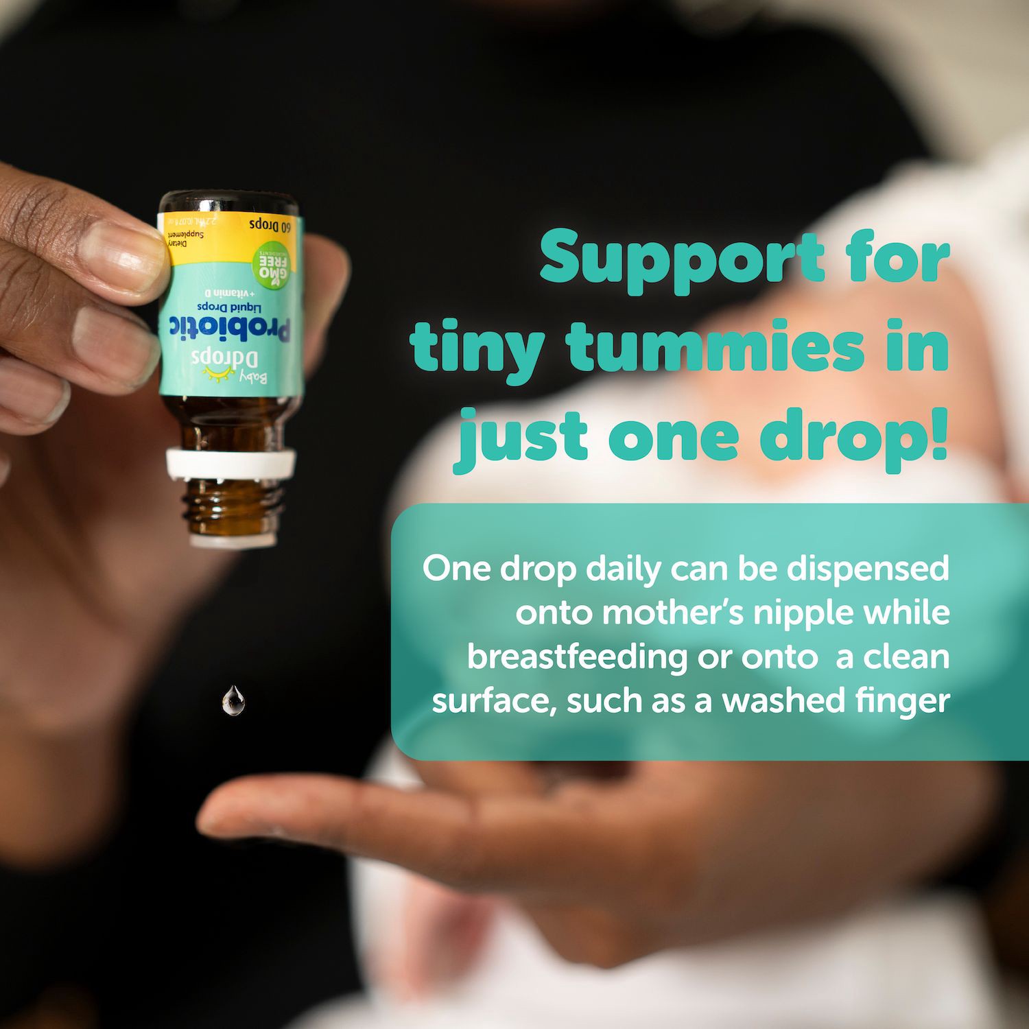 slide 4 of 9, Baby Ddropsâ Probiotic With Vitamin D Liquid Drops, 1 ct