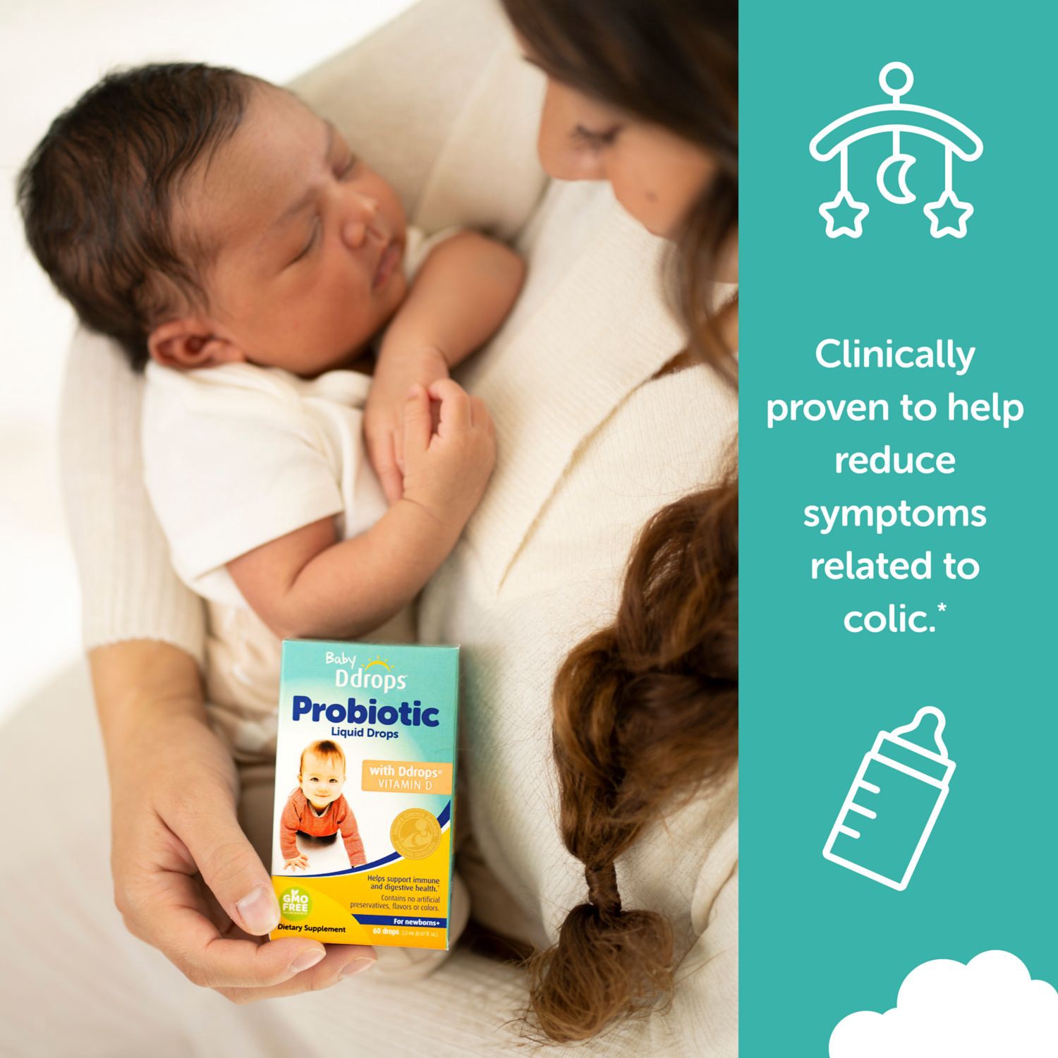 slide 7 of 9, Baby Ddropsâ Probiotic With Vitamin D Liquid Drops, 1 ct