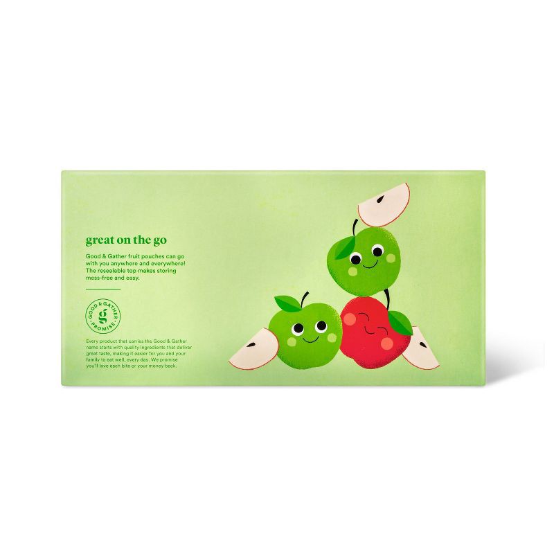 slide 3 of 4, Applesauce Pouches Unsweetened - 12ct - Good & Gather™, 12 ct