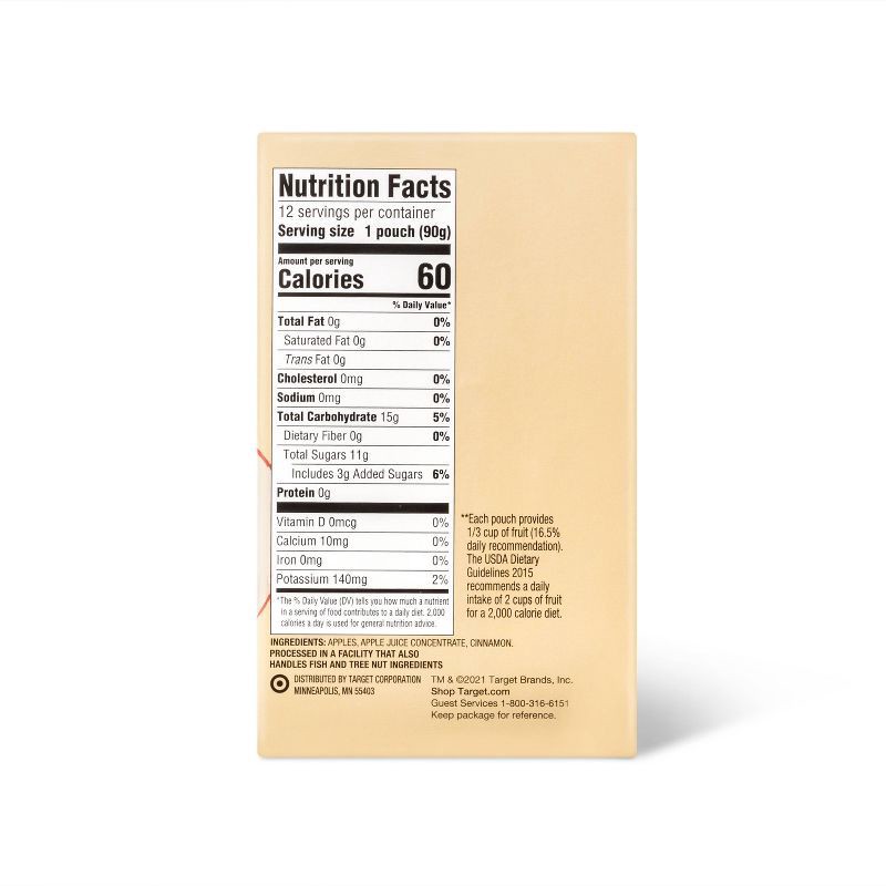 slide 3 of 5, Applesauce Pouches Cinnamon - 12ct - Good & Gather™, 12 ct