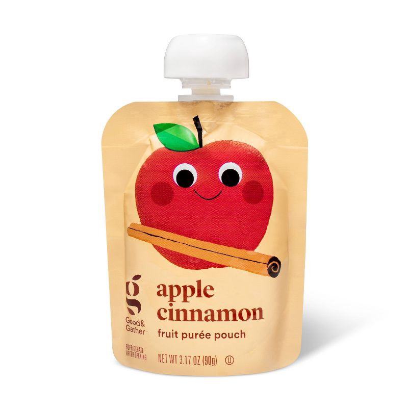 slide 4 of 5, Applesauce Pouches Cinnamon - 12ct - Good & Gather™, 12 ct