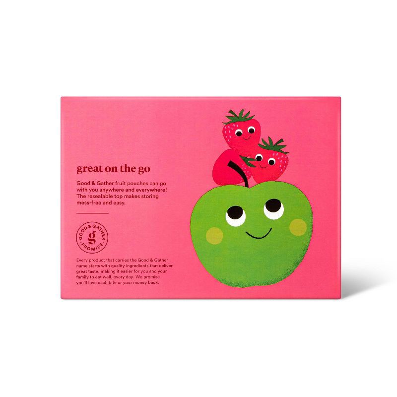 slide 4 of 5, Applesauce Pouches Strawberry - 12ct - Good & Gather™, 12 ct
