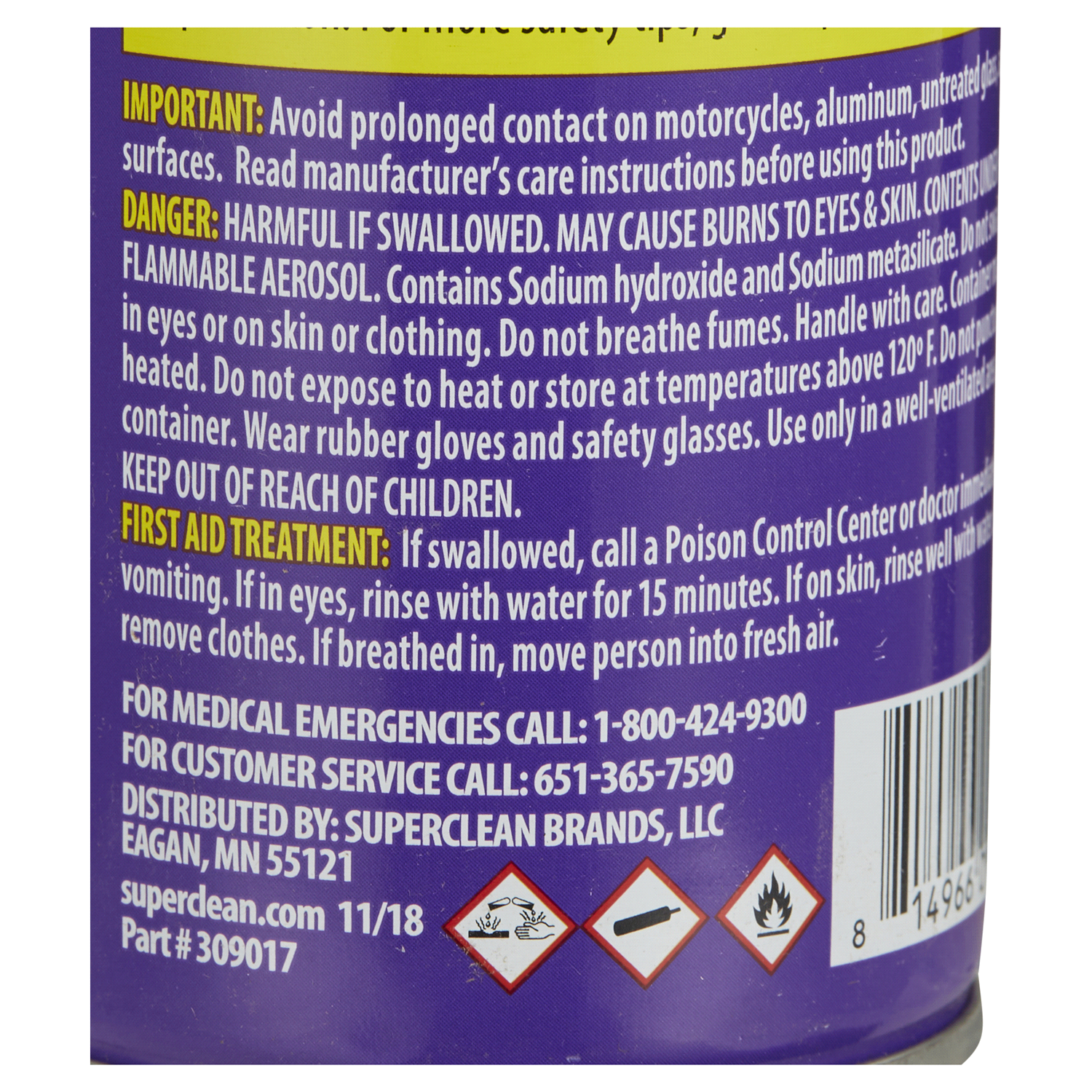 slide 3 of 3, Super Clean Aerosol Cleaner Degreaser, aerosol