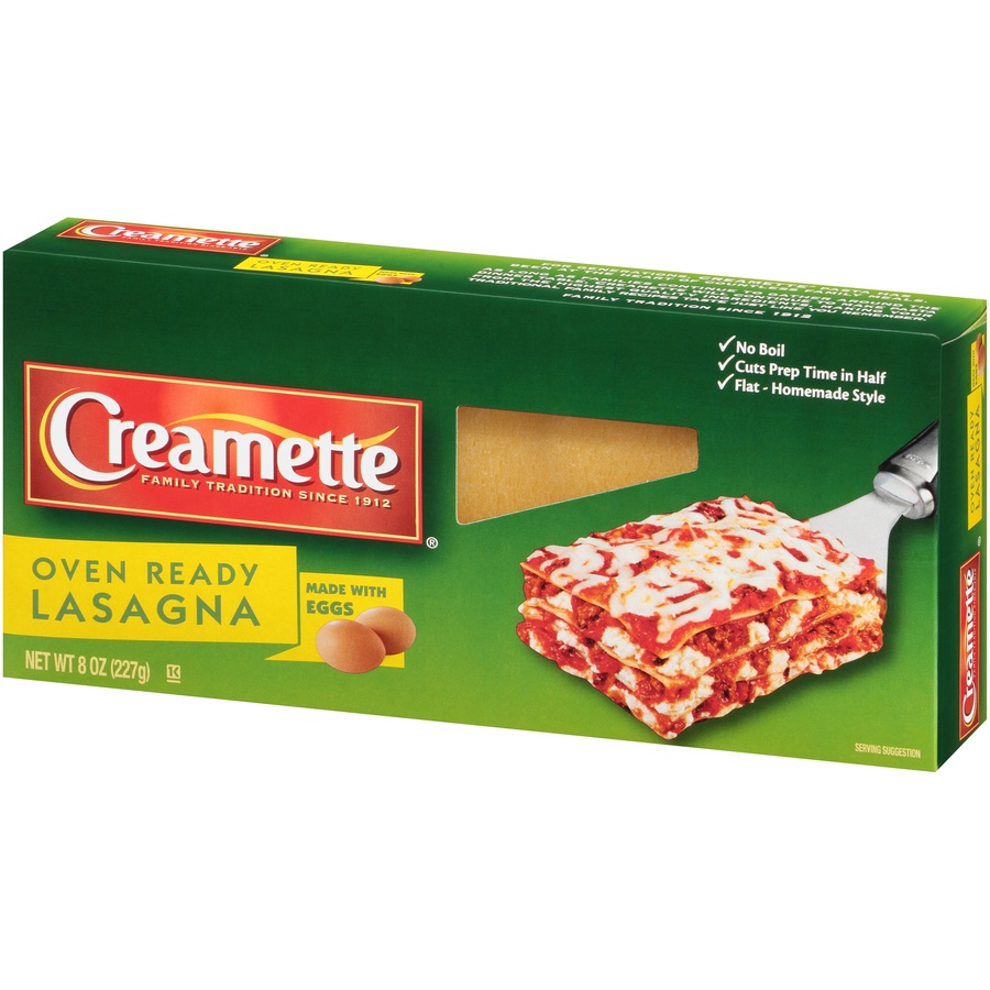 slide 3 of 8, Creamette Oven Ready Lasagna Pasta, 8 oz