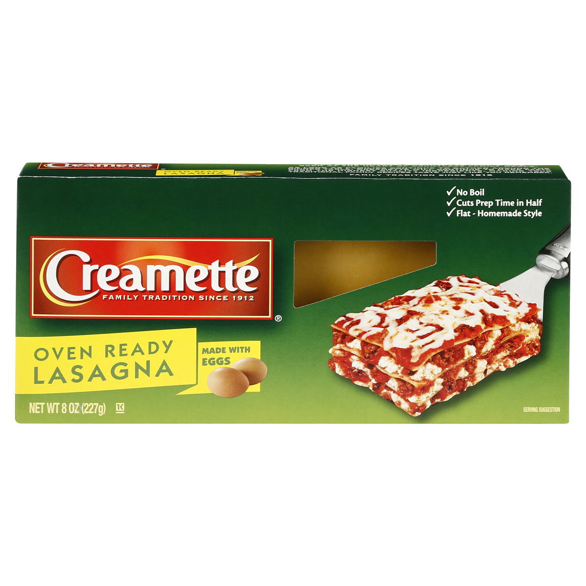 slide 1 of 8, Creamette Oven Ready Lasagna Pasta, 8 oz