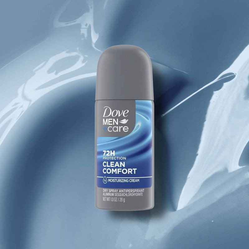 slide 5 of 7, Dove Men+Care 72-Hour Clean Comfort Mini Antiperspirant & Deodorant Dry Spray - Travel Size - 1oz, 1 oz