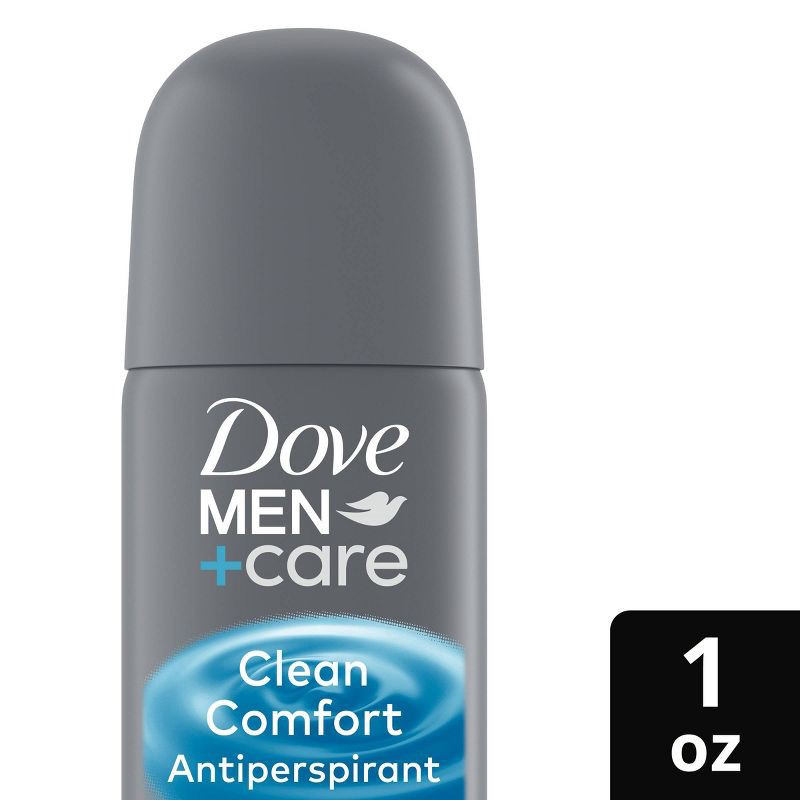 slide 1 of 8, Dove Men+Care 72Hr Clean Comfort Antiperspirant & Mini Deodorant Dry Spray - Travel Size - 1oz, 1 oz