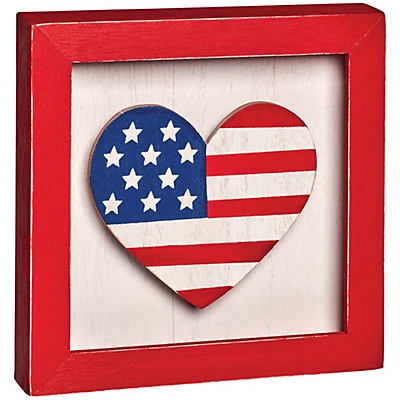 slide 1 of 1, Destination Holiday Heart Shadow Box Table Dcor, 1 ct