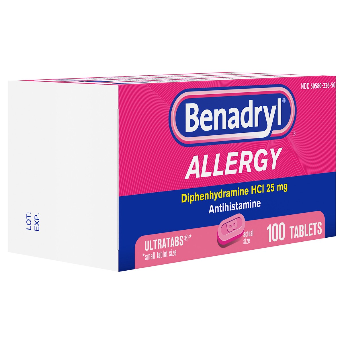 slide 2 of 7, Benadryl Allergy Ultra Tabs 100Ct, 100 ct