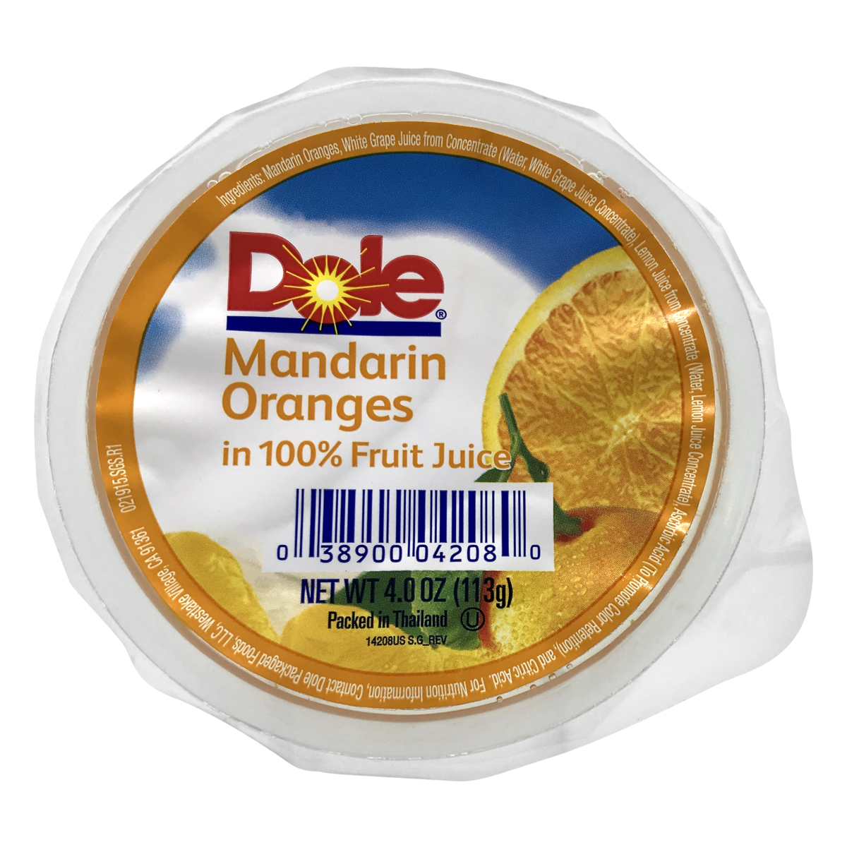 slide 1 of 1, Dole Mandarin Oranges In Light Syrup, 4 oz