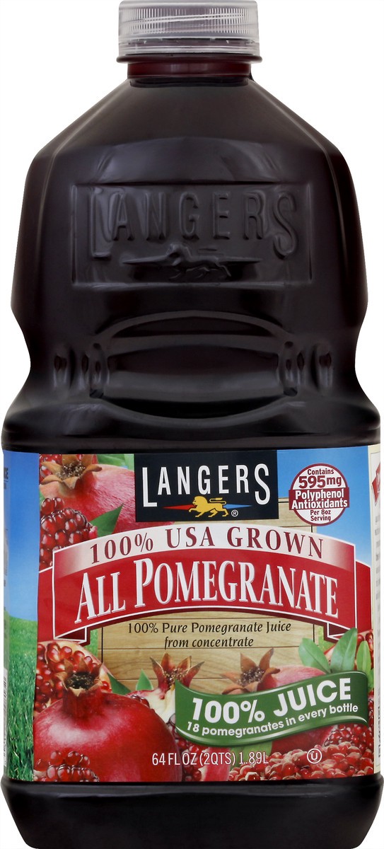 slide 2 of 13, Langers All Pomegranate 100% Juice 64 oz, 64 oz