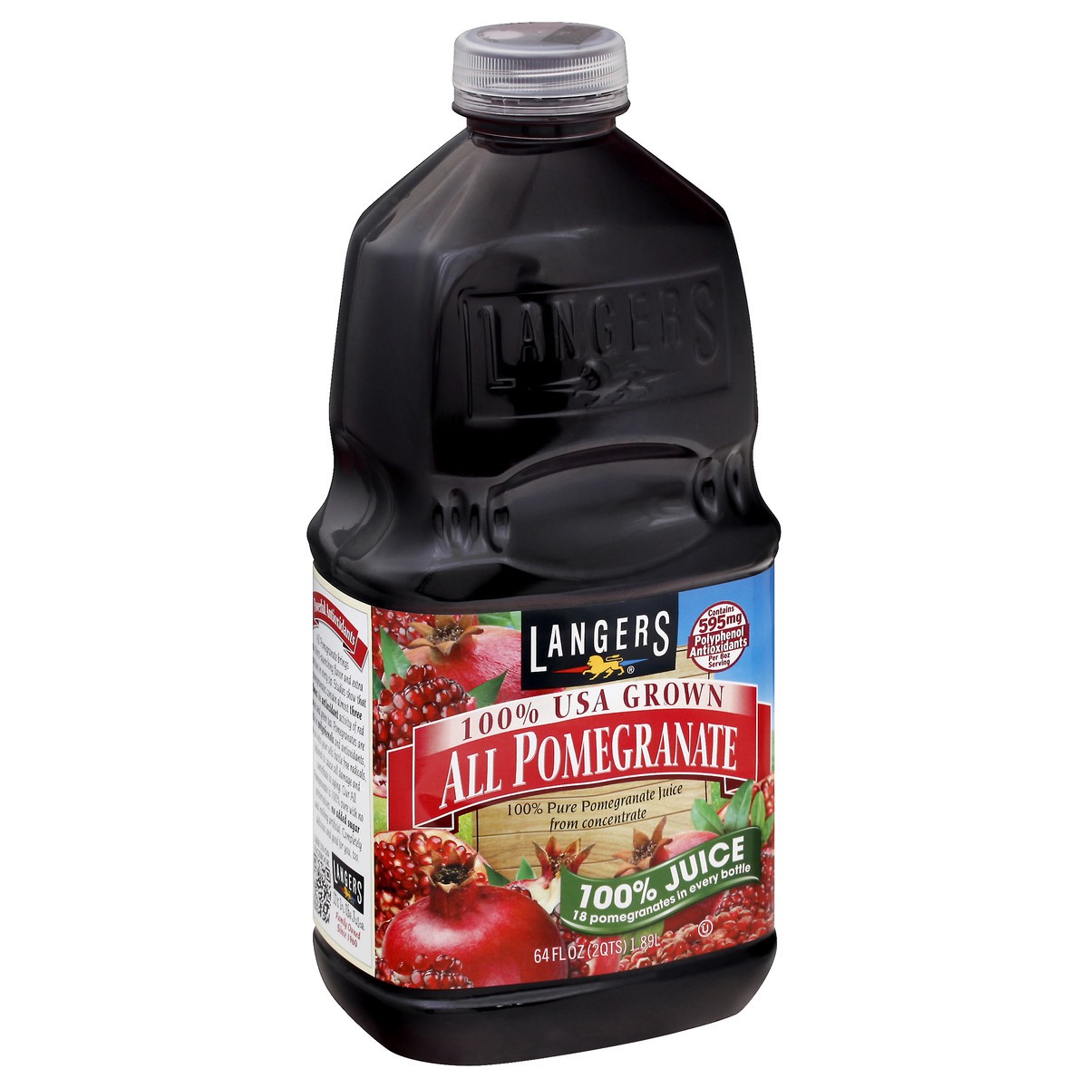 slide 12 of 13, Langers All Pomegranate 100% Juice 64 oz, 64 oz