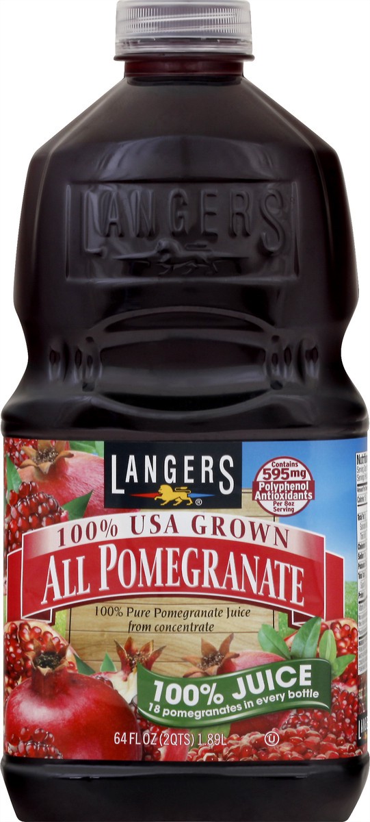 slide 4 of 13, Langers All Pomegranate 100% Juice 64 oz, 64 oz