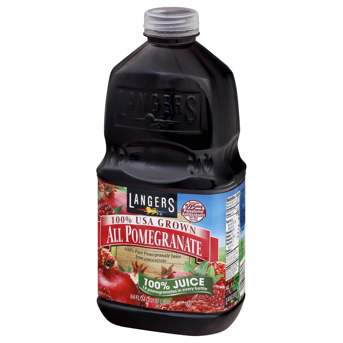 slide 11 of 13, Langers All Pomegranate 100% Juice 64 oz, 64 oz