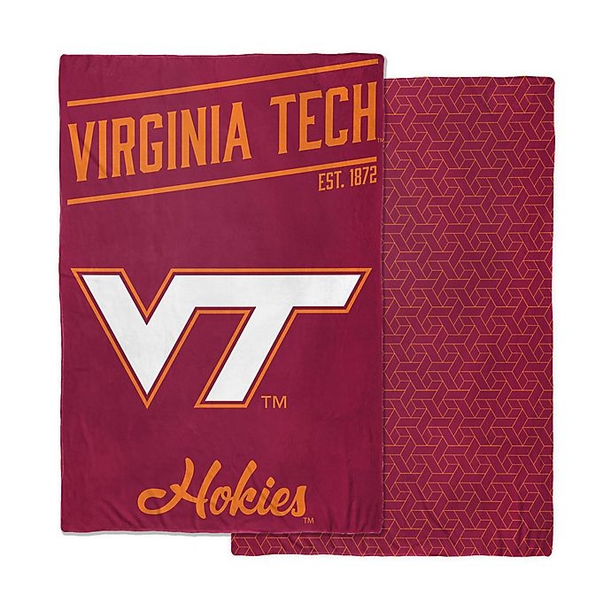 slide 1 of 1, NCAA Virginia Tech University Reversible Quilted Weighted Blanket, 6 lb