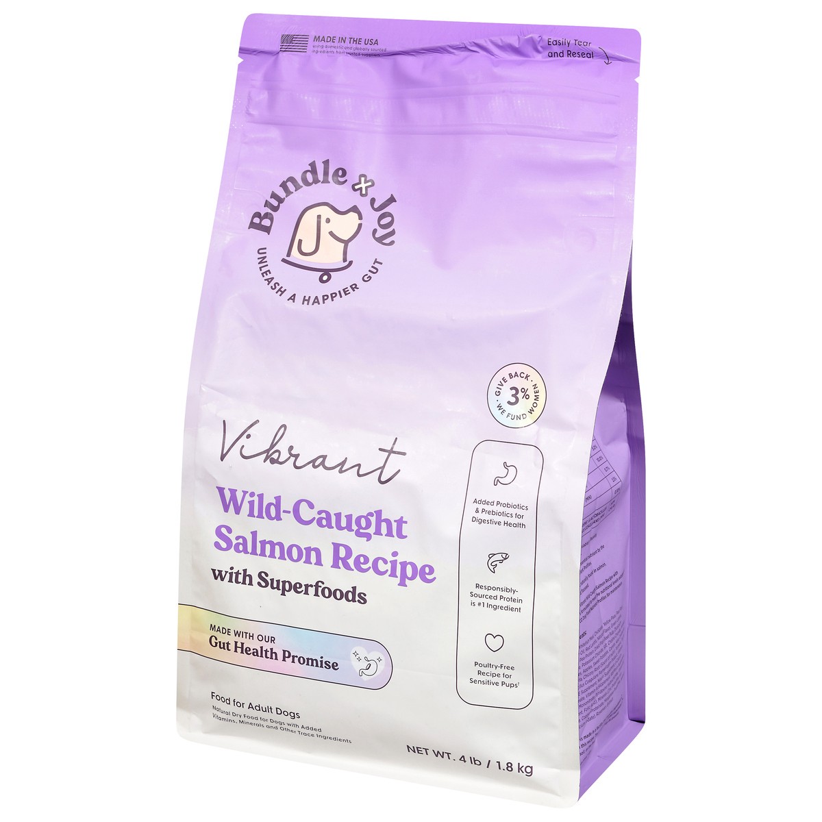 slide 2 of 4, Bundle X Joy Dog Fd Dry Vibrnt Salmn, 4 lb