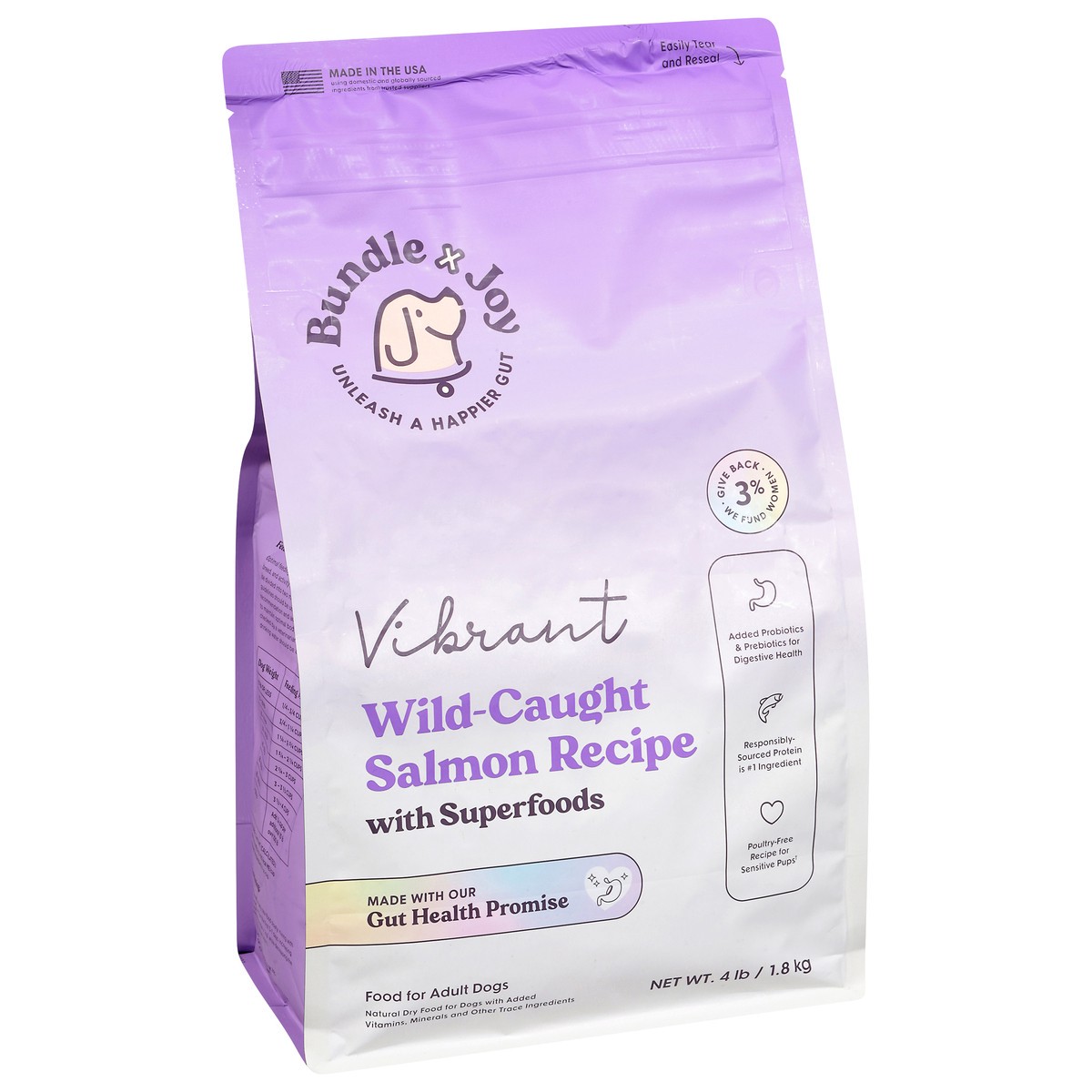 slide 4 of 4, Bundle X Joy Dog Fd Dry Vibrnt Salmn, 4 lb