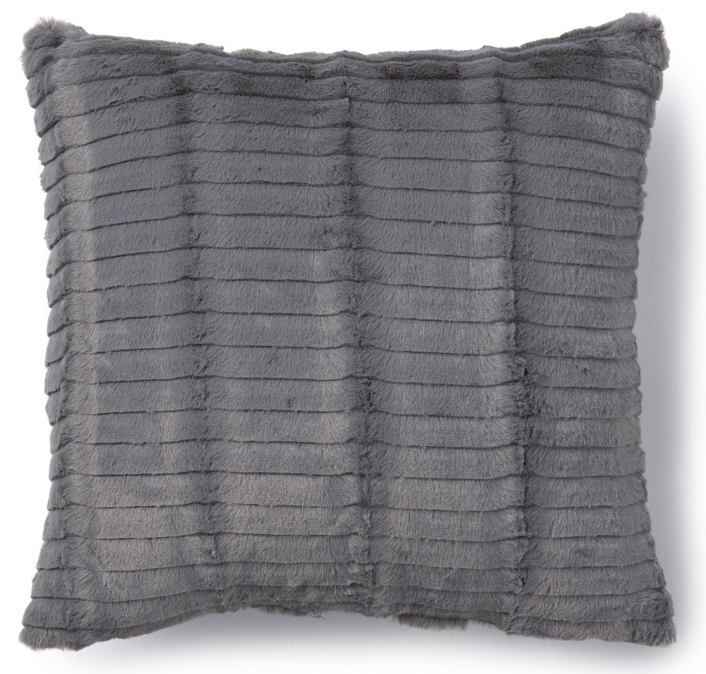 slide 1 of 1, Brentwood Originals Cut Plush Fur Decor Pillow - Gray, 18 in x 18 in
