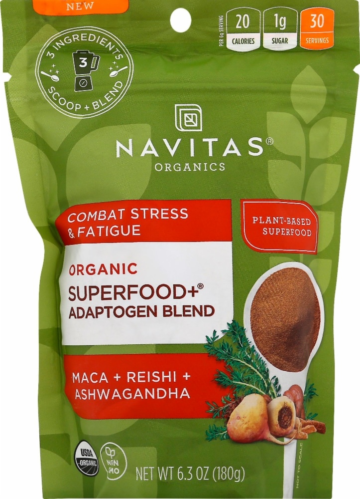 slide 1 of 1, Navitas Organics Superfood Adaptogen Blend, 6.3 oz