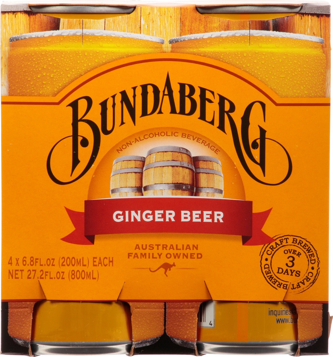 slide 6 of 9, Bundaberg Ginger Beer 4 - 6.8 fl oz Cans, 4 ct; 200 ml